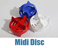 Rote, weiße und blaue Midi-Disks